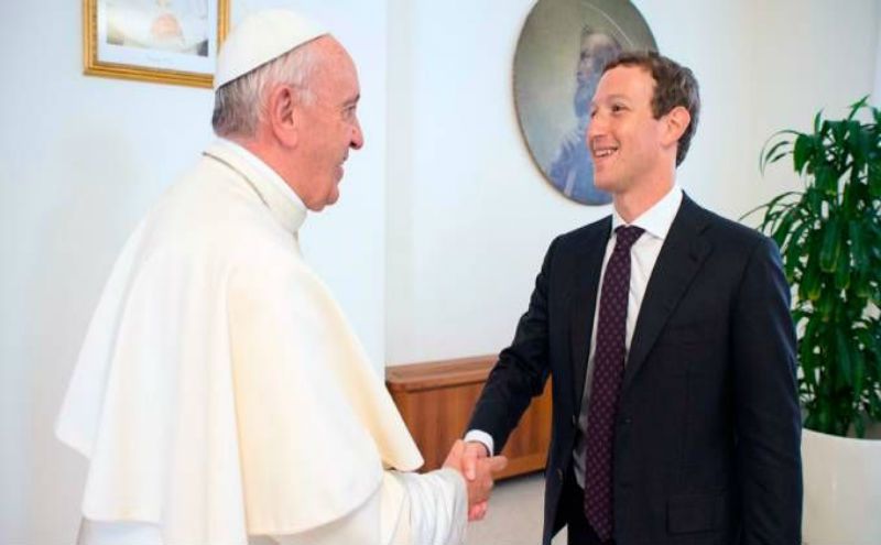 Papa Francisco encontra-se com Mark Zuckerberg no Vaticano