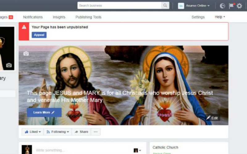 Donos de páginas católicas banidas pelo Facebook falam sobre o ocorrido