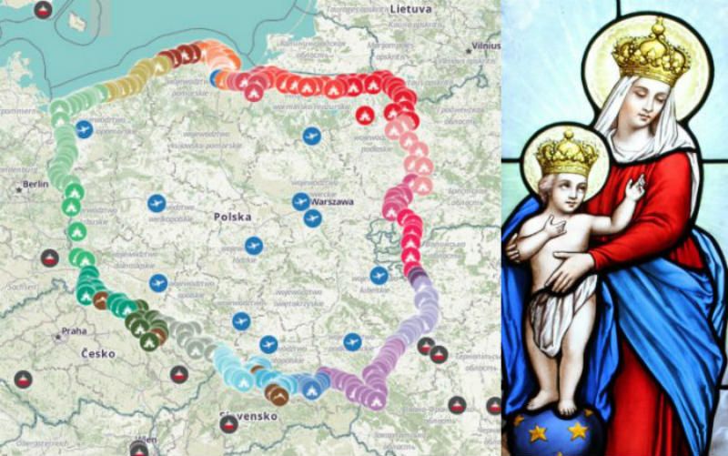 Milhares de pessoas formam uma corrente humana em volta da Polônia, e rezam o Rosário para salvar o mundo