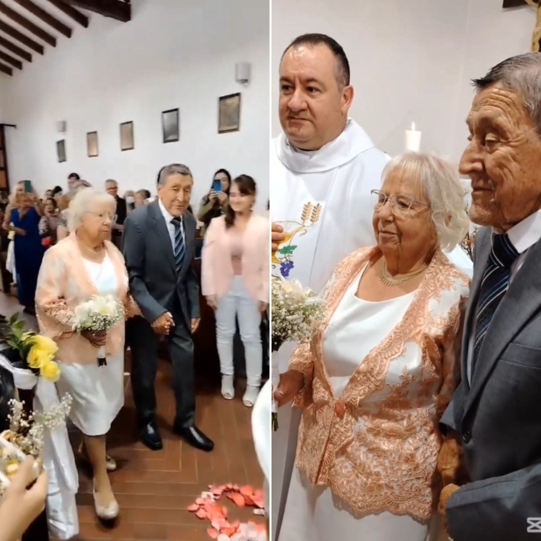 Com 85 e 78 anos, casal prova que o amor não tem idade e se casa em asilo