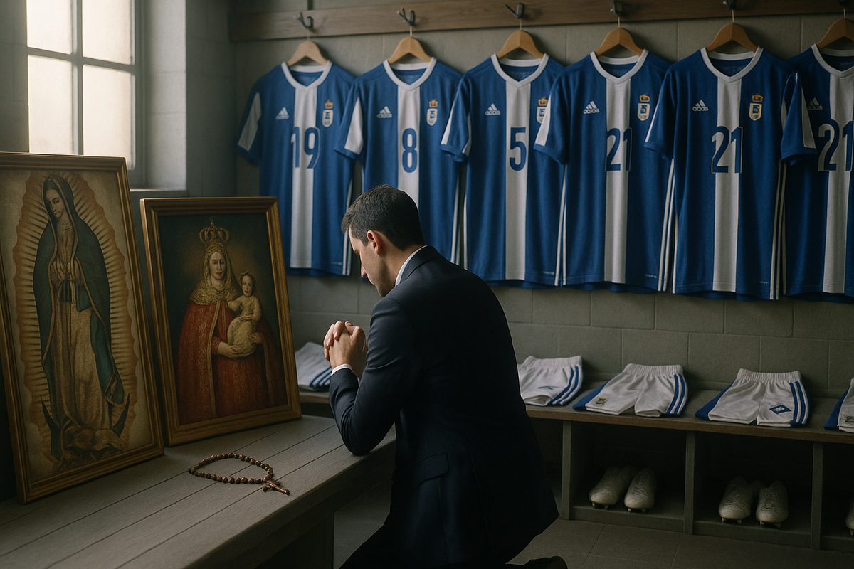 Virgem Maria, oração e Missa: a rotina de fé do presidente de um clube de futebol antes dos jogos