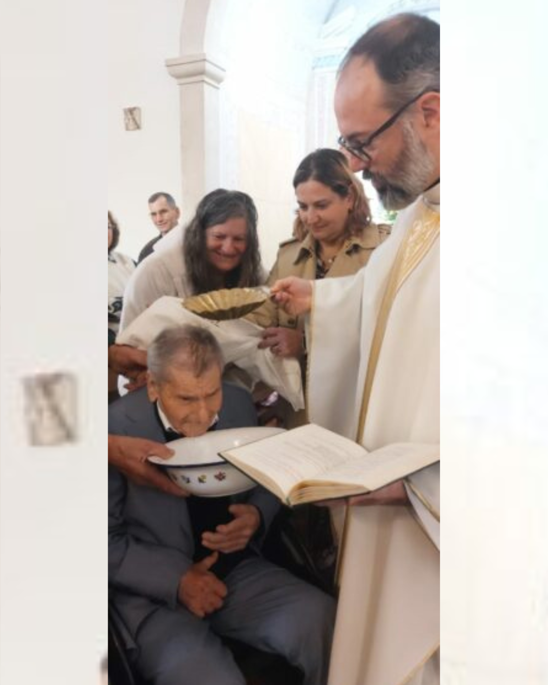 Homem de 100 anos é batizado, crismado e faz Primeira Comunhão em Portugal: “Nunca é tarde para realizar um sonho”