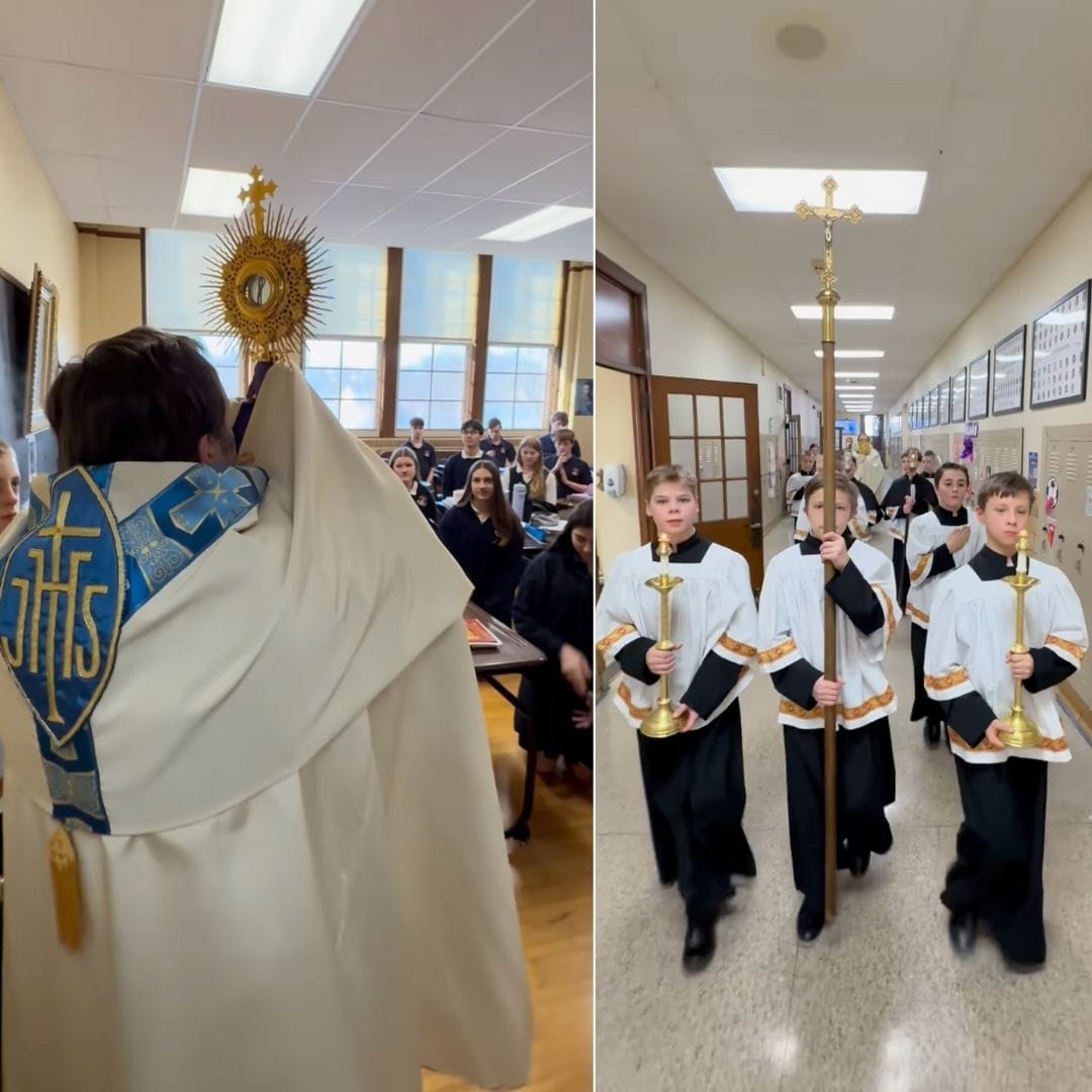 “Me Fez Chorar”: procissão eucarística pelos corredores de escola católica viraliza