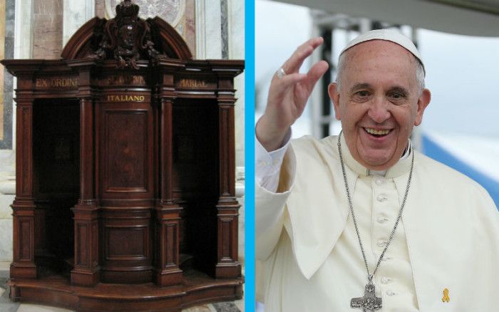 Assim é ter o Papa Francisco ouvindo sua confissão