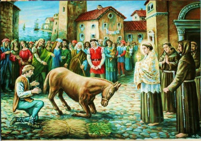 Santo Antonio e a mula que se prostrou diante do Santíssimo