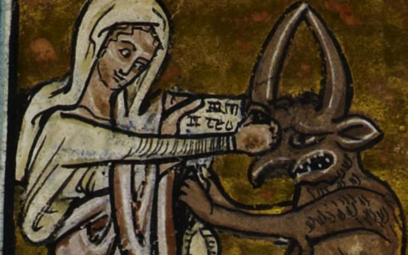 A Virgem Maria golpeando o demônio: conheça a história dessa divertida imagem