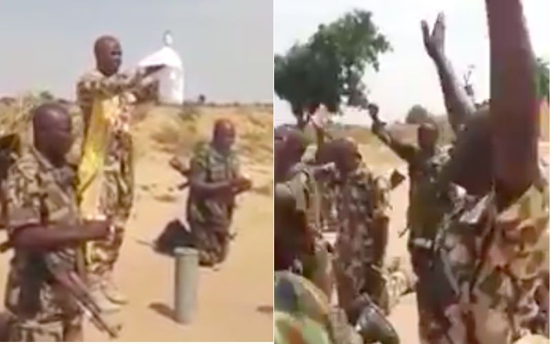 Soldados nigerianos adoram a Eucaristia no campo de batalha contra os terroristas do Boko Haram