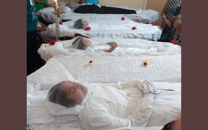 Imagem de funeral de crianças vítimas de ataque no Sri Lanka é falsa