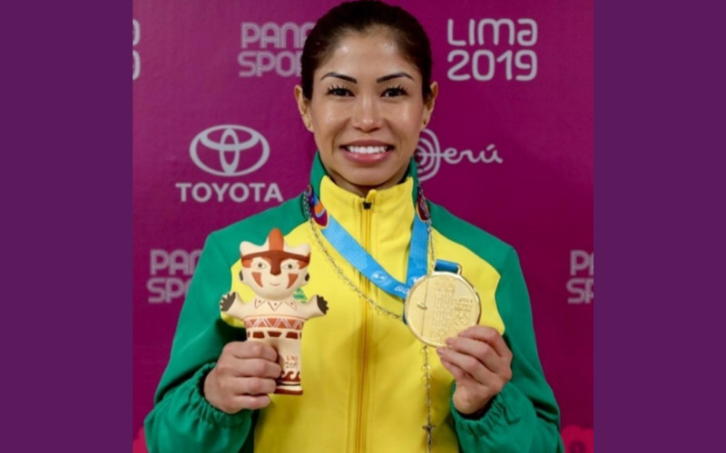 Brasileira ganha medalha de ouro em Lima 2019 e agradece a Deus e a Nossa Senhora pela conquista