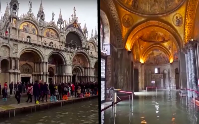 Maior inundação da história de Veneza atinge Basílica de São Marcos