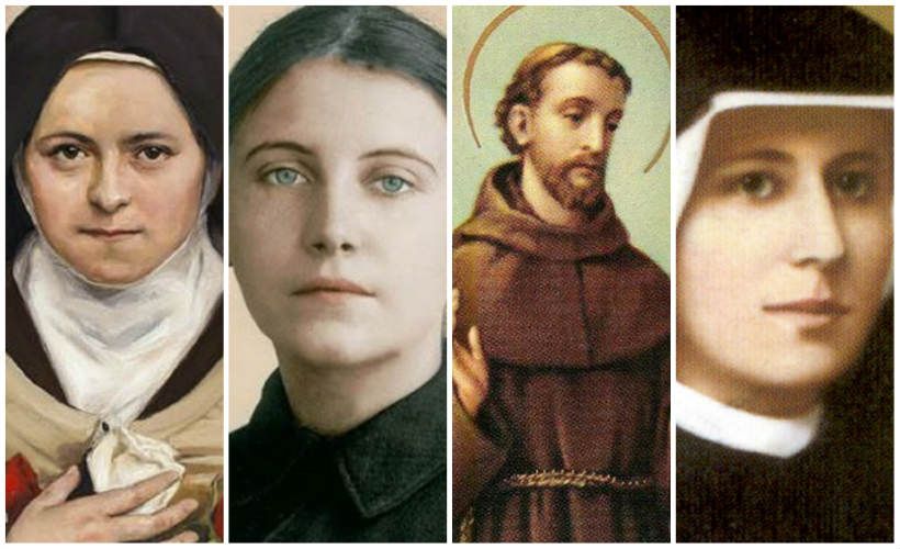 Estes 4 santos receberam como presente de Natal o Menino Jesus