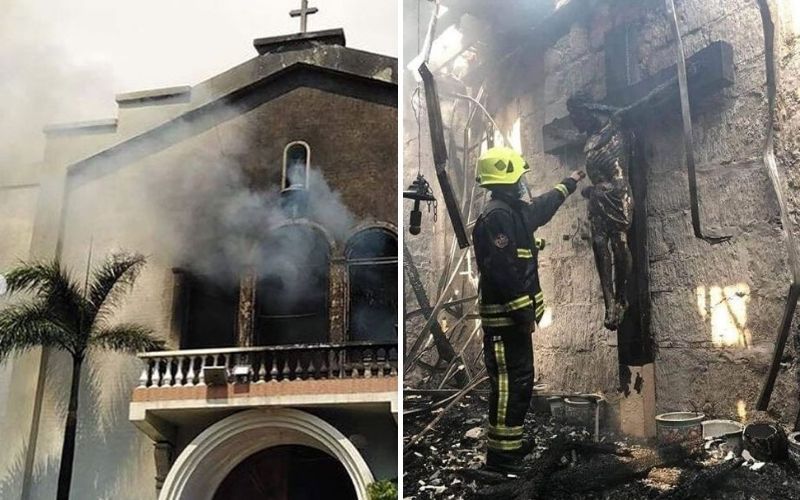Igreja católica é incendiada nas Filipinas e hóstias permanecem intactas