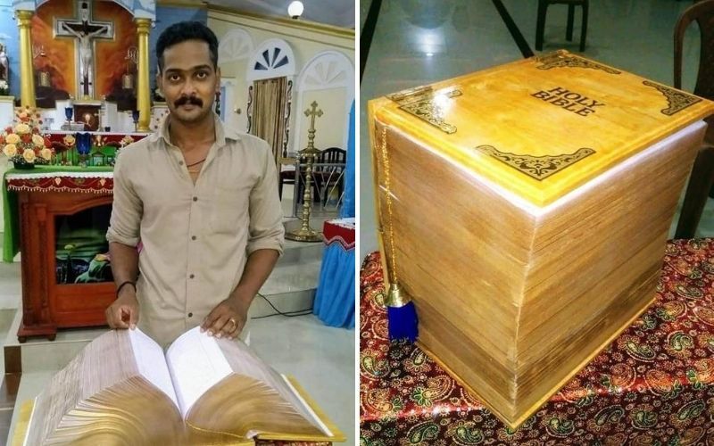 Inacreditável! Em 3 meses de quarentena, indiano reescreve a Bíblia inteira à mão