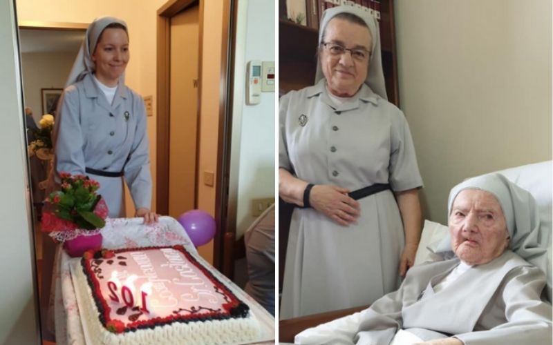 Religiosa de 102 anos vence o coronavírus e celebra aniversário junto com sua comunidade