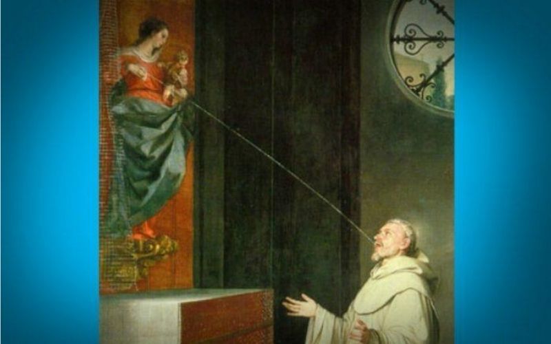 A curiosa história por trás da imagem de São Bernardo recebendo o leite da Virgem Maria