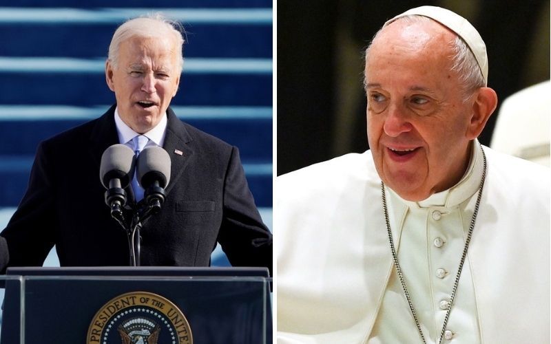 Papa Francisco manda cumprimentos a Biden pela posse da presidência dos EUA