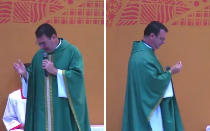 [Vídeo] Igreja é atingida por bala perdida, que cai aos pés do padre no meio da missa!