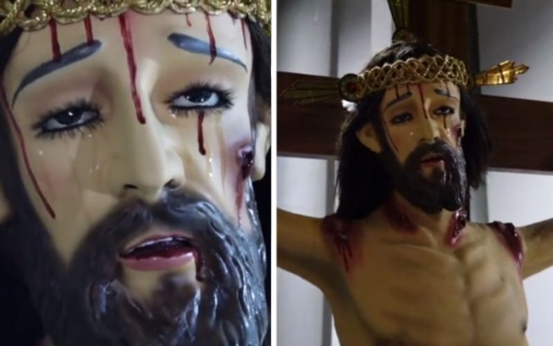 [Vídeo] Imagem de Cristo chorou no funeral de um sacerdote?