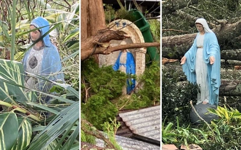 Imagens de Nossa Senhora são encontradas intactas após destruição do furacão Ida nos EUA