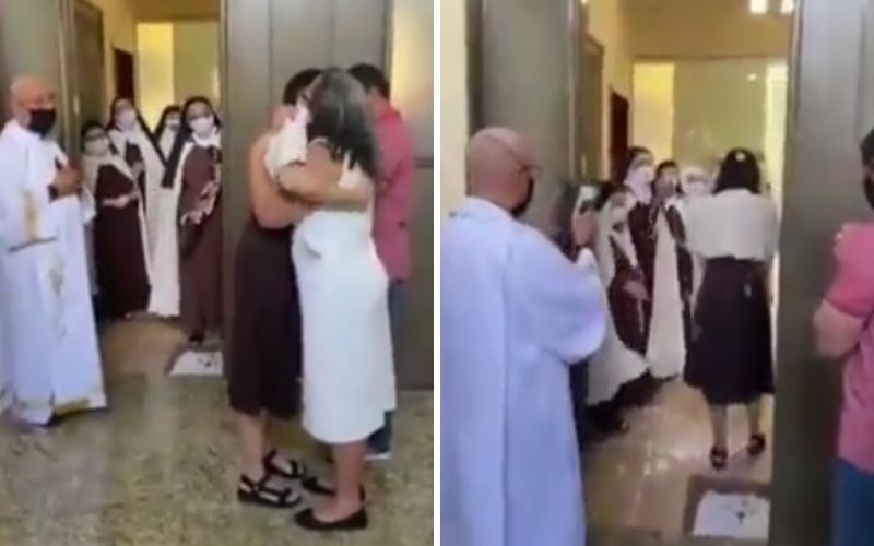 Emocionante vídeo mostra jovem ingressando em convento de clausura