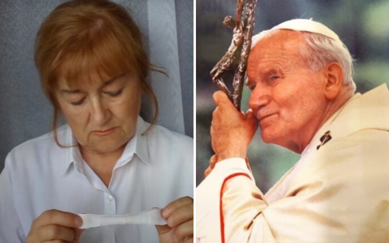 Mulher toca meia de São João Paulo II em sonho e encontra a relíquia 11 anos depois
