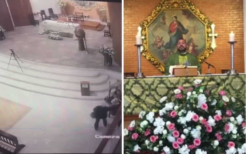 [Vídeo] Mulher rouba Menino Jesus de igreja e padre dá curioso conselho